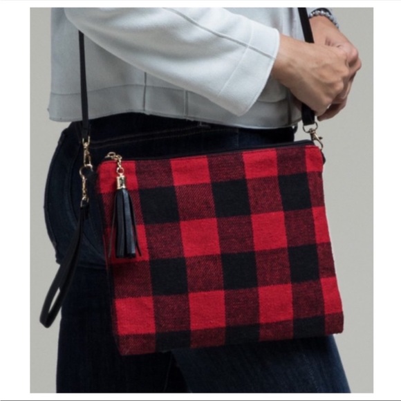 Riah Handbags - ❤️LAST ONE!❤️ Buffalo Plaid Crossbody/Wristlet Bag